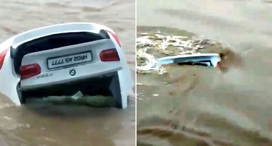 Hedh në lumë BMW-në dhuratë nga prindërit – kishte dashur Jaguar