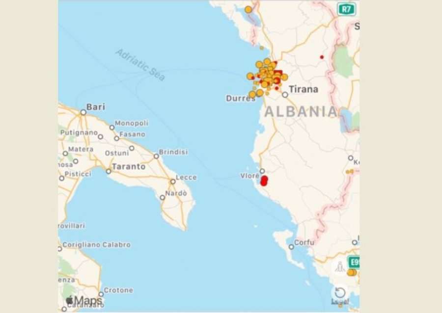 Vlora goditet nga dy tërmete të forta brenda 10 minutash