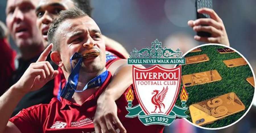 Xherdan Shaqiri me shokë bëhen me telefona të arit, shkak triumfi në Ligën e Kampionëve