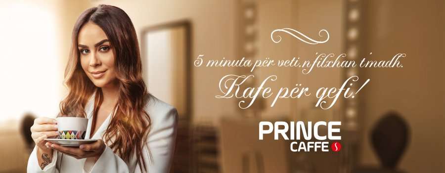 Xhensila Myrtezaj imazhi i ri i Prince Caffe Turke