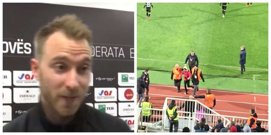 Kujt ia dha Christian Eriksen fanellën në stadiumin “Fadil Vokrri”?