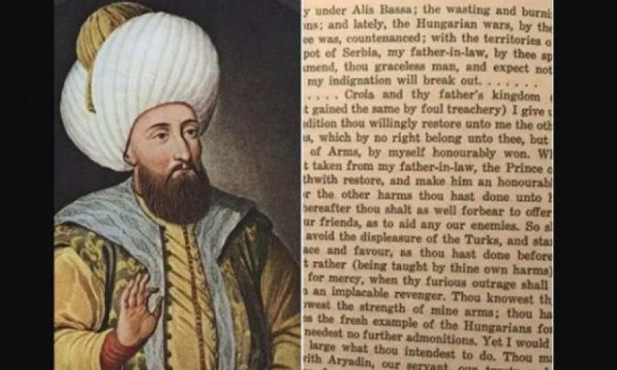 Zbulohet një letër e Sulltan Muratit II, ai i kërkonte Skënderbeut t’ia kthejë tokat Serbisë