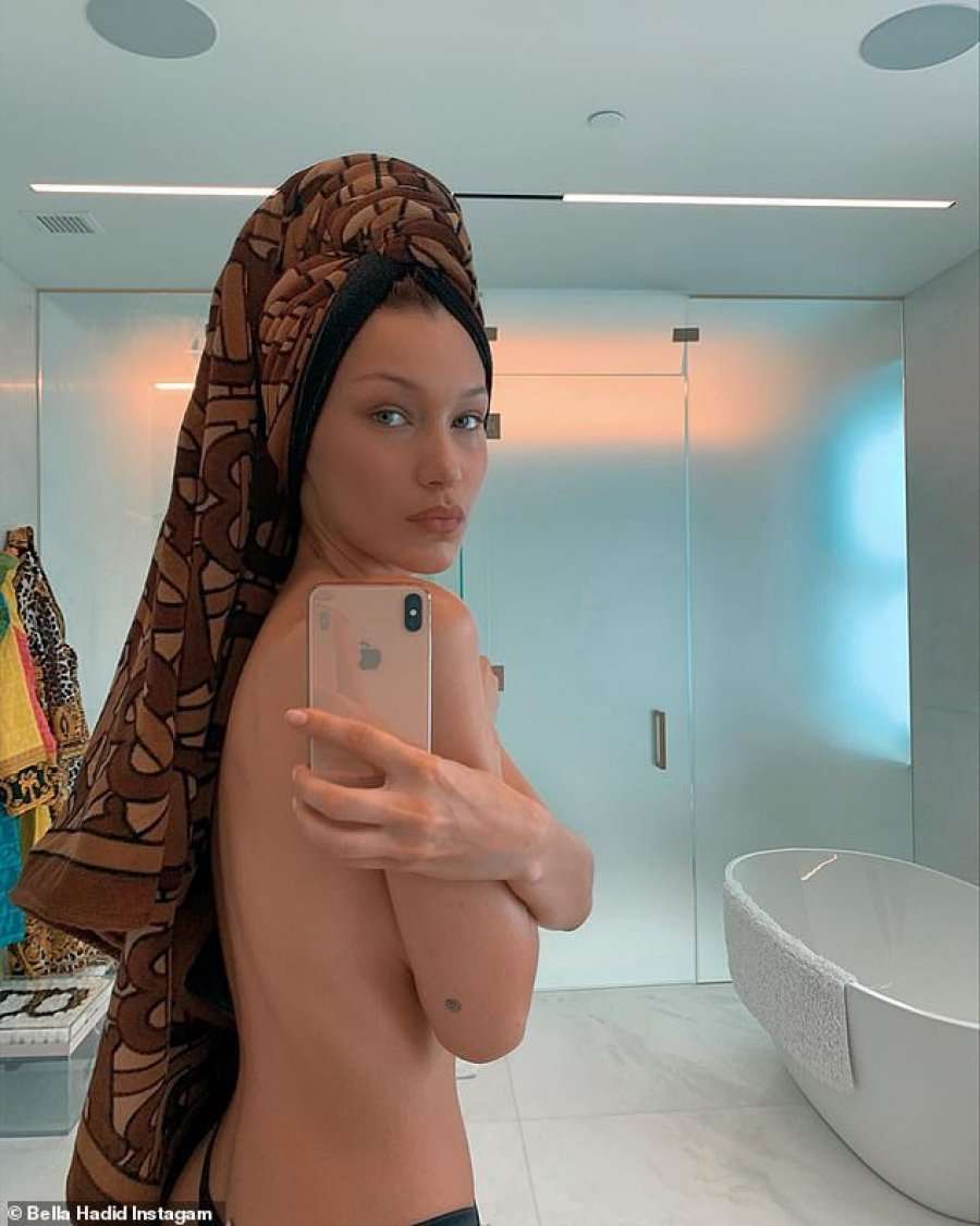 Bella Hadid poston video nudo, nëna dhe motra ia shlyejnë