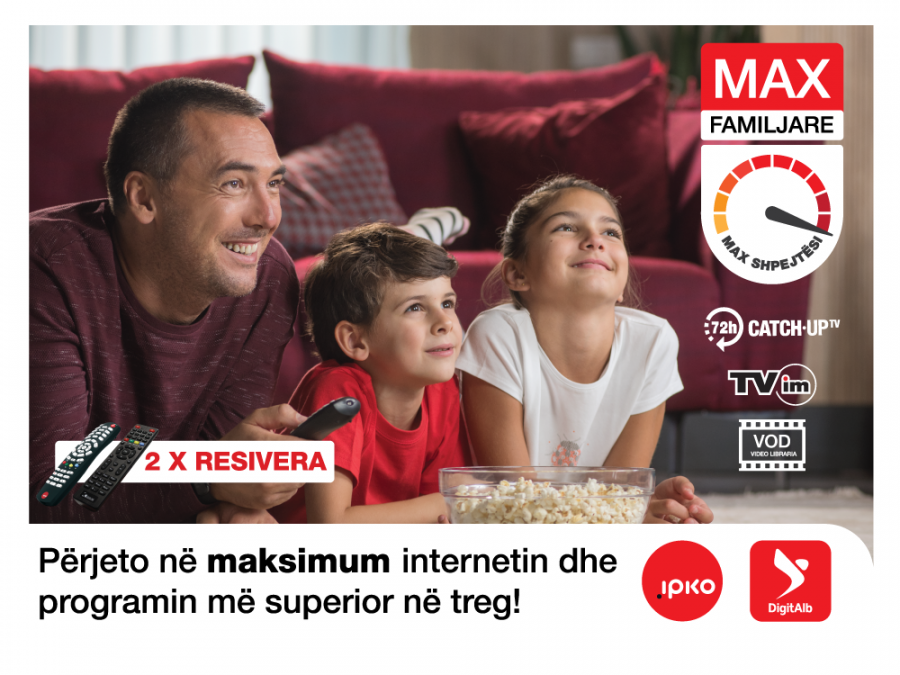 IPKO sjell pakot superiore në treg për televizion dhe internet - IPKO MAX