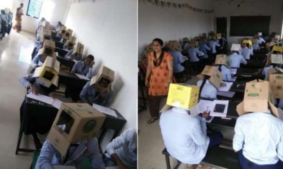Kolegji indian u vendos studentëve paketa në kokë që të mos kopjojnë