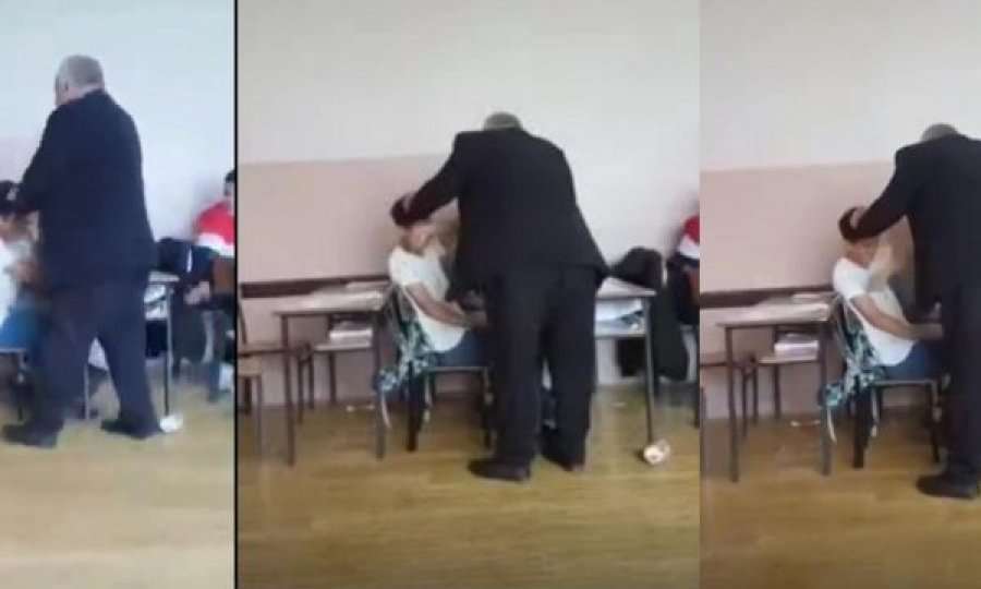 Mësuesi nga Ferizaj e godet pa ndalë me shuplaka nxënësin në orë të mësimit