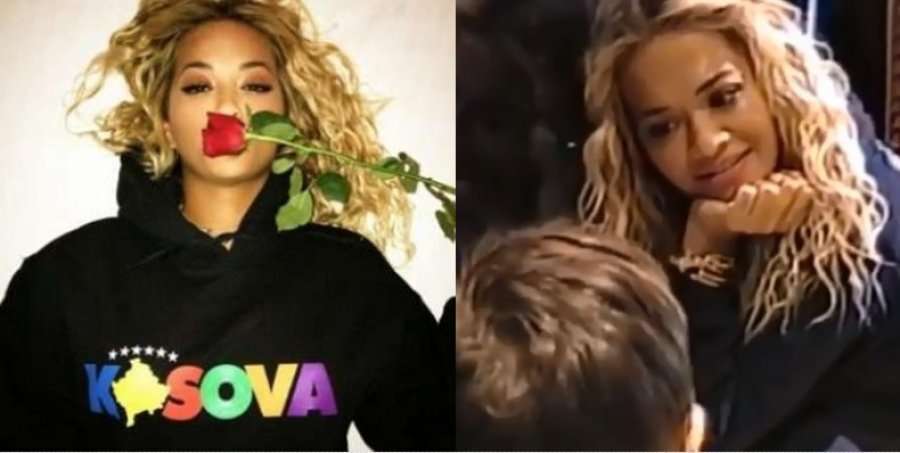 Rita publikon videon e këndshme duke biseduar në shqip me një fëmijë