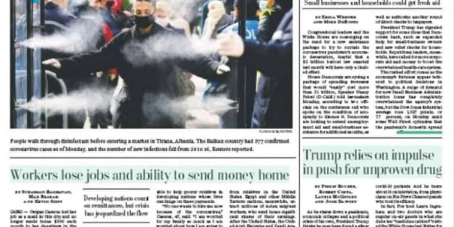 Zgjidhja e Bashkisë së Tiranës për tregjet pushton faqet e para të New York Times dhe Washington Post