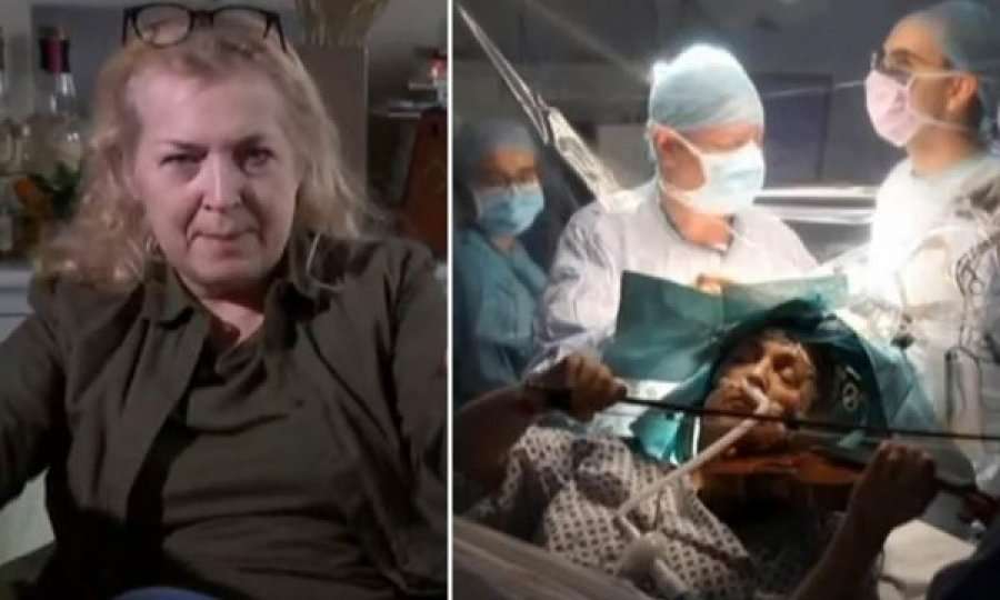Momenti i jashtëzakonshëm kur pacientja zgjohet gjatë operacionit në tru dhe i bie violinës