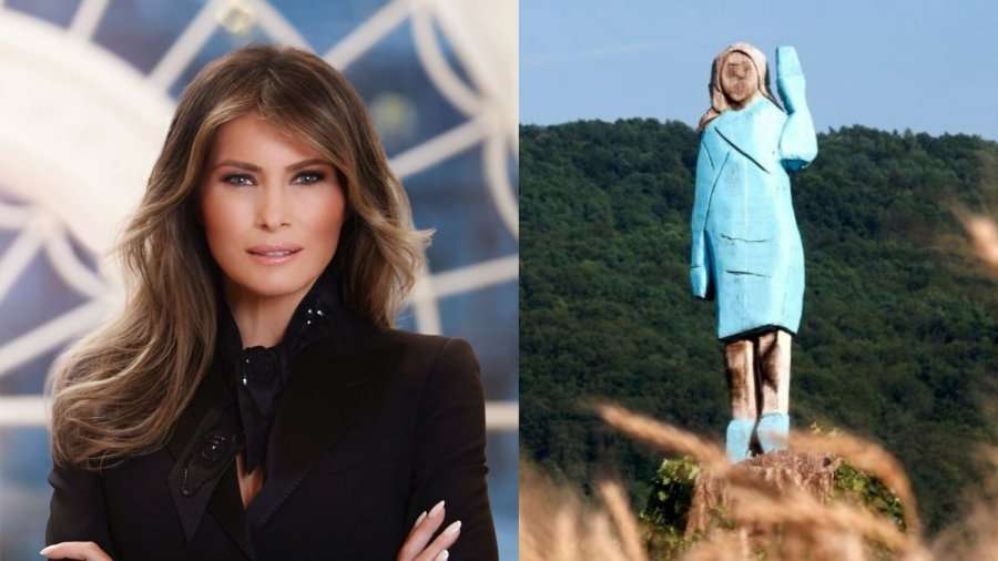 Digjet statuja e Melania Trumpit në vendin e saj të lindjes në Slloveni
