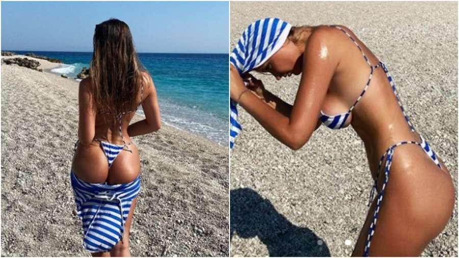 Oriola Marashi, e dashura e Eros Grezdës nuk i lë vend imagjinatës me fotot nga plazhi