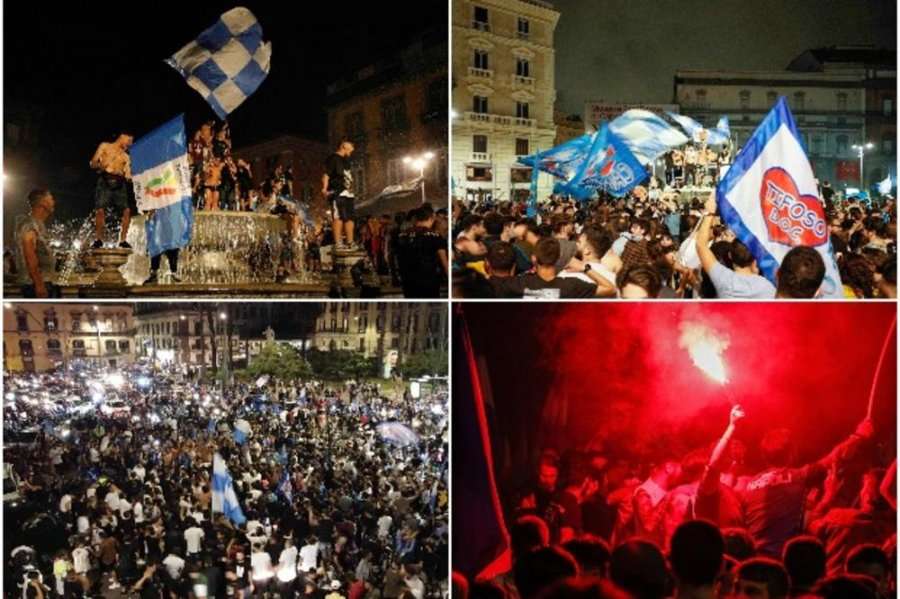 Italianët harrojnë koronavirusin: 100 mijë tifozë festuan trofeun e Kupës së Italisë në rrugë