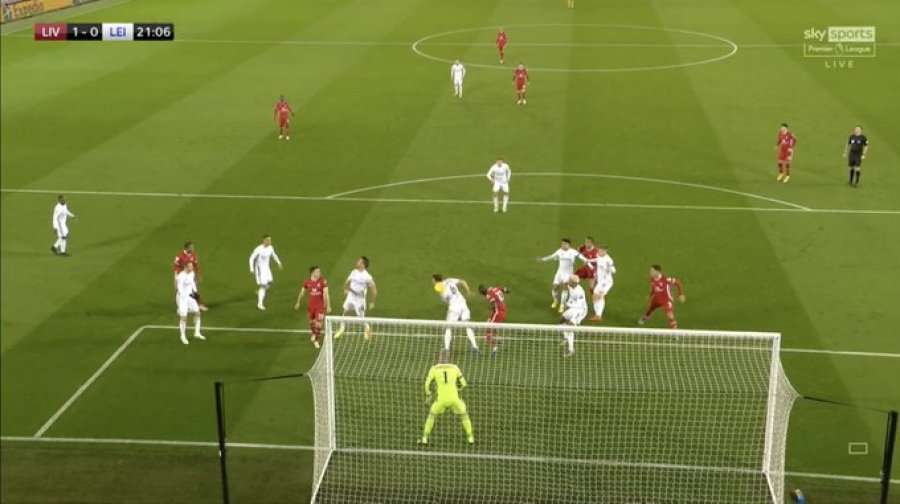 Shënohet goli i parë në ndeshjen Liverpool - Leicester City