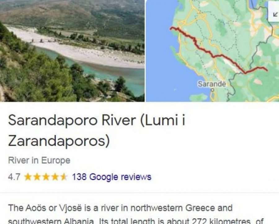Google i përgjigjet pozitivisht kërkesës për rregullimin e 41 pasaktësive rreth emërtesave gjeografike të relievit shqiptar
