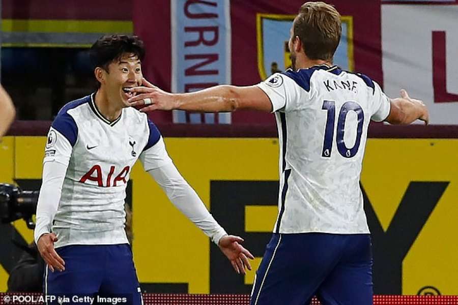 Tottenham i falet Son, mposht minimalisht Burnleyn