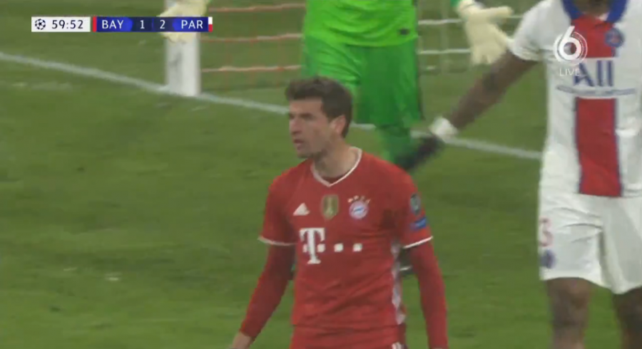 Shënon Muller, Bayerni barazon rezultatin ndaj PSG-së