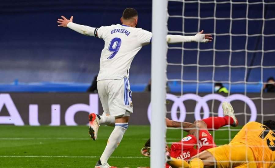 Mbyllet pjesa e parë në ndeshjen Real Madrid – Sevilla, ky është rezultati