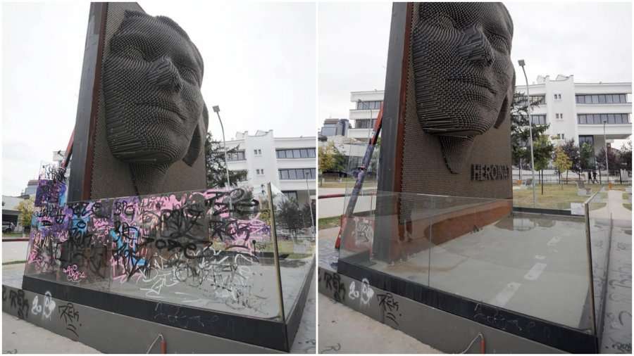 Ismaili intervenon në monumentin “Heroinat”, i rregullon xhamat