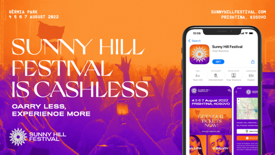 Sunny Hill lanson aplikacionin mobil (iOS/Android), me kuletë digjitale për pagesa të pijeve ose ushqimit në Festival