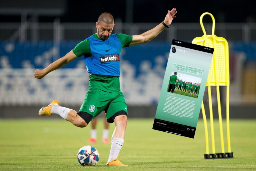 Futbollisti serb i skuadrës Zalgiris shpërndan postimin, ku shkruhet se ai do të luajë “në të ashtuquajturën Kosovë”