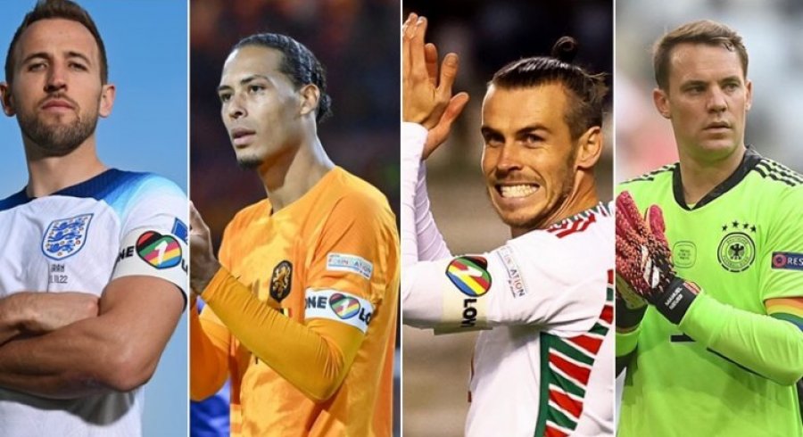 Dorëzohen kapitenët e kombëtareve evropiane para FIFA-s, s’do ta bartin shiritin me ngjyrat e ylberit