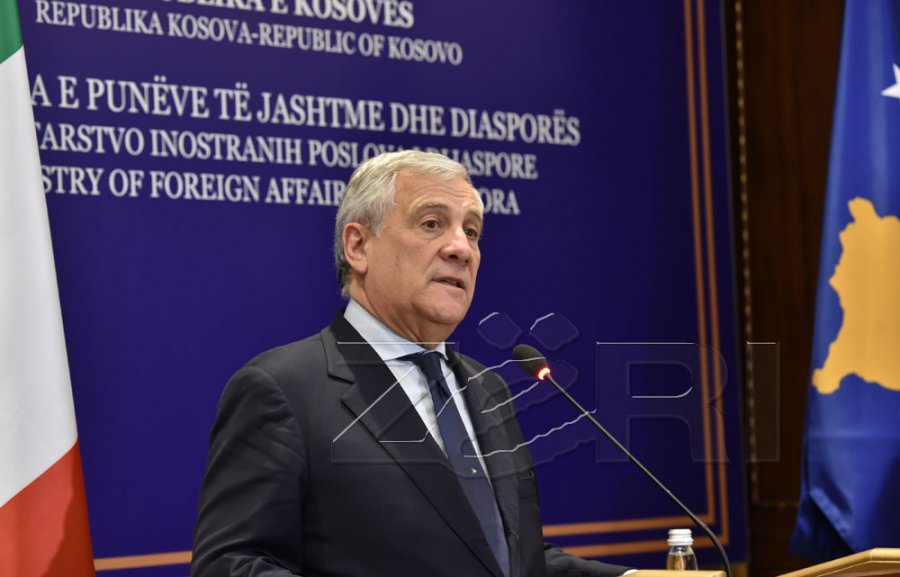 Tajani: Koha për dialog dhe normalizim të plotë mes Kosovës dhe Serbisë