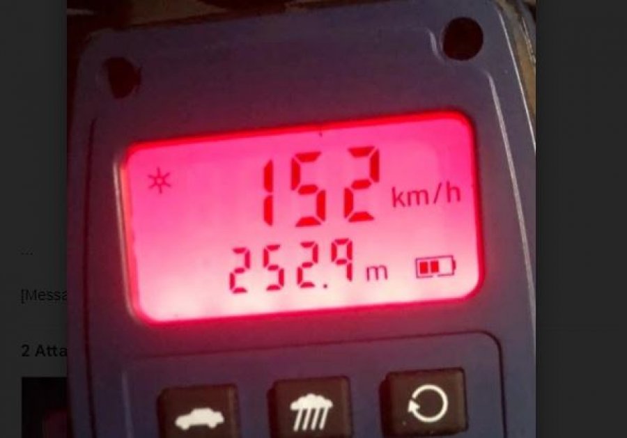Gjobë të rëndë ferizajasit që voziti 152 km/h në zonën e 40 km/h