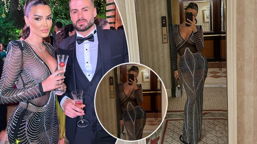 Morena Taraku i lë pak vend imagjinatës me fustanin transparent dhe me shkëlqim
