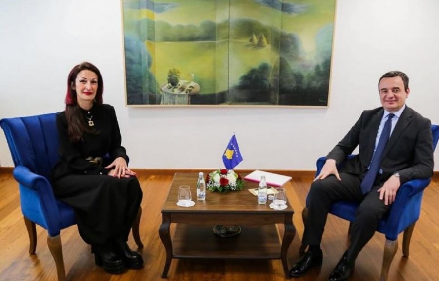 Kurti takoi dhe vlerësoi punën e artistes Rudina Xhaferi
