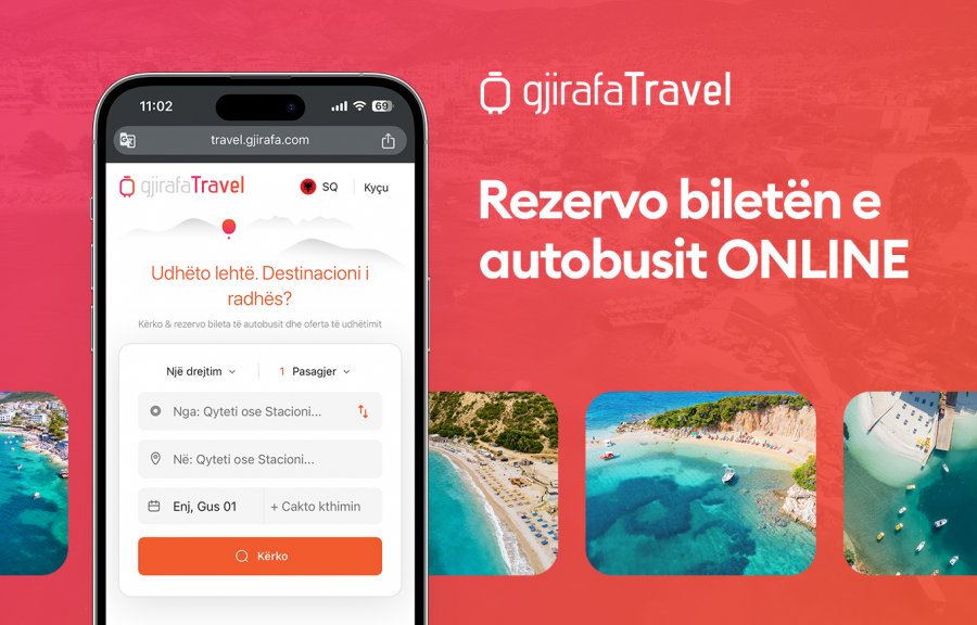 Rezervo biletën e autobusit online me Gjirafa Travel