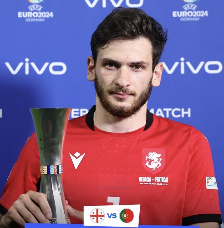 Notat e lojtarëve: Gjeorgji 2-0 Portugali, Kvaratskhelia më i miri