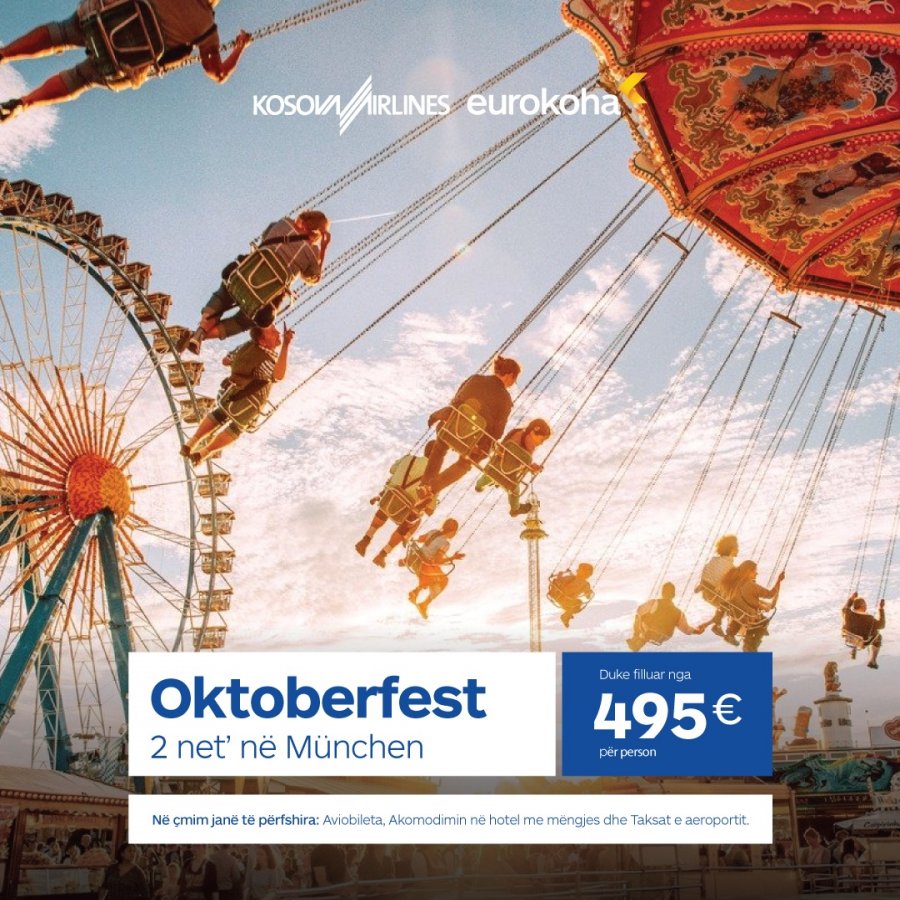 Fluturime të veçanta nga Prishtina për Oktoberfest në Munchen, rezervo tani!