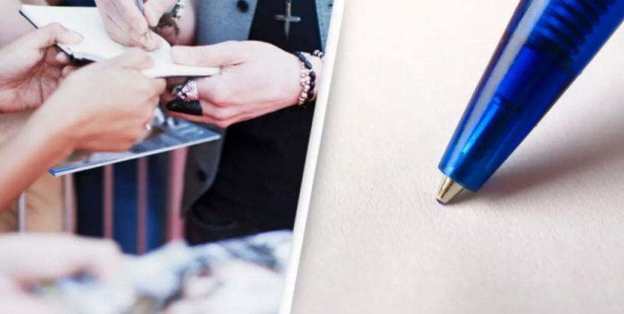 Pse të famshmit refuzojnë të japin autografe me stilolaps të kaltër?