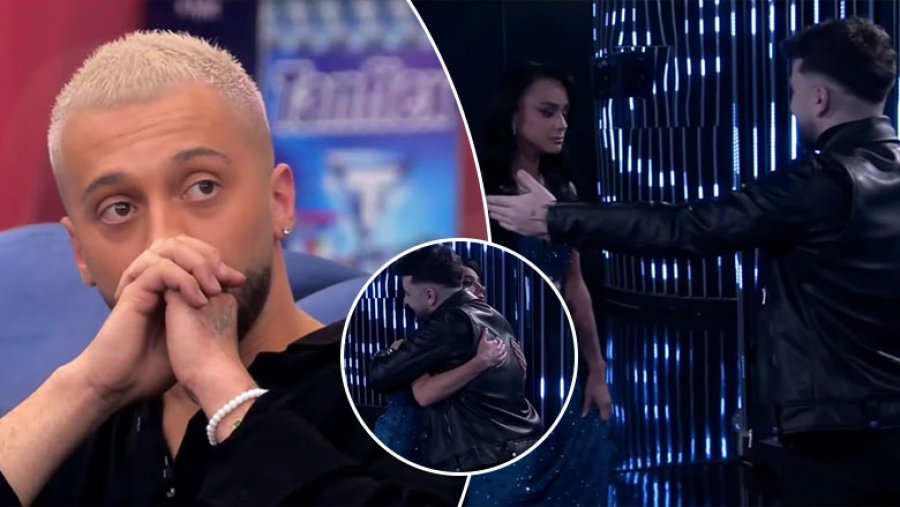 Egli pritet me përqafime nga Olsi Bylyku i cili e falënderon për mirënjohjen, Gjesti stepet