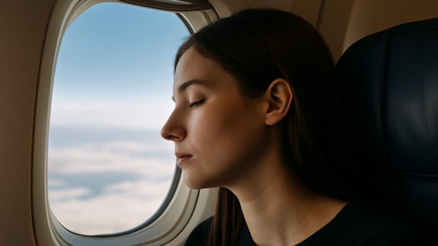 A e dini pse nuk duhet të mbështetni kokën pas xhamit në aeroplan?