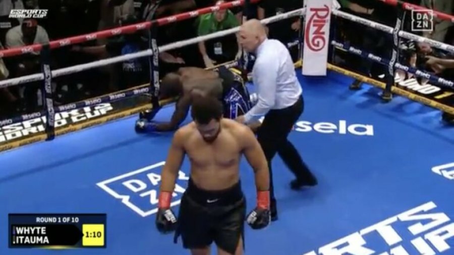 Çfarë super nokauti, 20-vjeçari e shtrinë në tapet Dillian Whyte qysh në raundin e parë