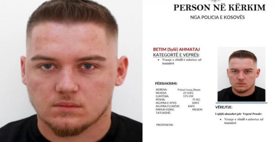 Policia kërkon bashkëpunim nga qytetarët për kapjen e një të dyshuari për tentim vrasjeje