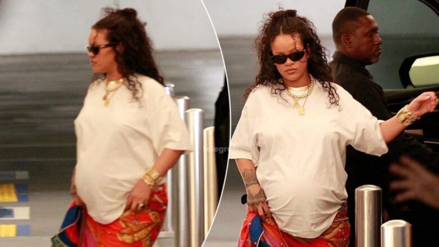Rihanna shfaq stilin e saj unik të shtatzënisë në Beverly Hills ndërsa afron lindja e fëmijës së tretë
