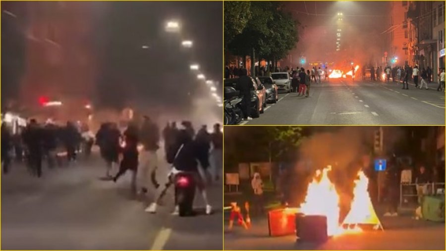 Fishekzjarrë drejt policisë, zjarr dhe shkatërrim - trazira në Lozanë të Zvicrës