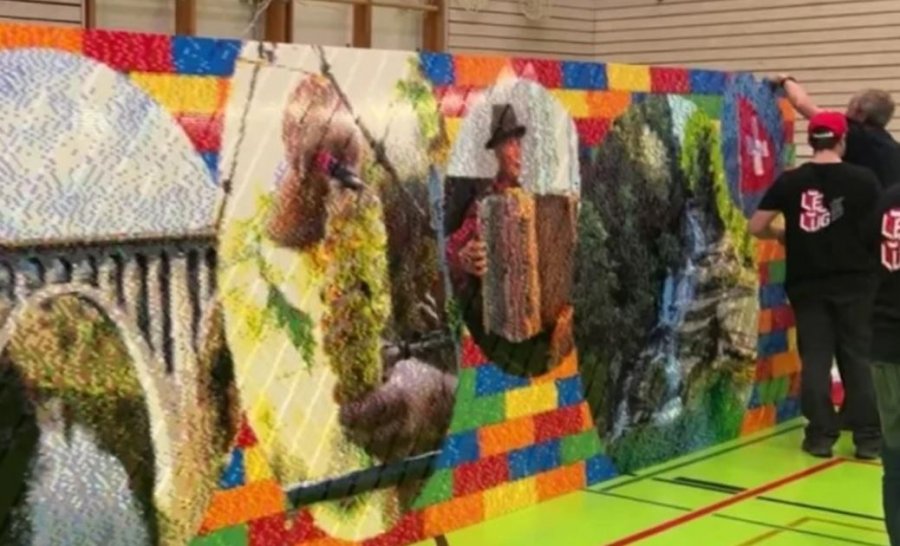 Murali më i madh me Lego në botë është montuar në Zvicër