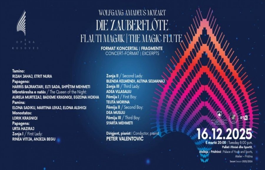 Opera e Kosovës do ta përmbyllë nesër vitin me koncertin e veprave të Mozartit