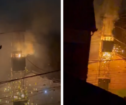 Digjet trafostacioni pranë fushës së futbollit në Klinë, raportohet se ka rrezik për shtëpitë afër