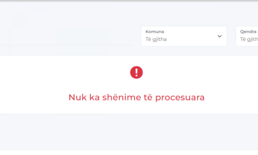 “Duke u procesuar të dhënat”, “S’ka shënime të procesuara” - uebfaqja e KQZ-së vazhdon të ketë probleme