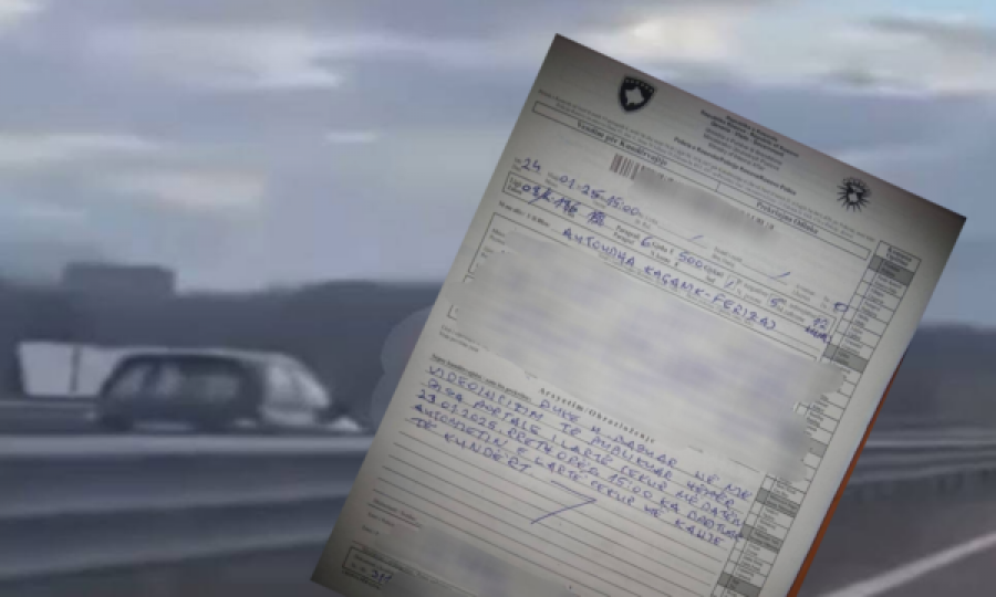 Gjobitet shoferi që ngiste veturën në anën e kundërt në autostradën “Arbën Xhaferi”