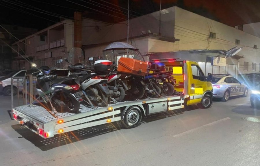Policia në Pejë sekuestron motoçikleta dhe ndëshkon 62 kundërvajtës