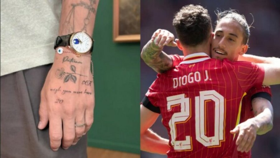 Tatuazh përjetësie – Tsimikas nderon Diogo Jotën me një mesazh prekës në trupin e tij
