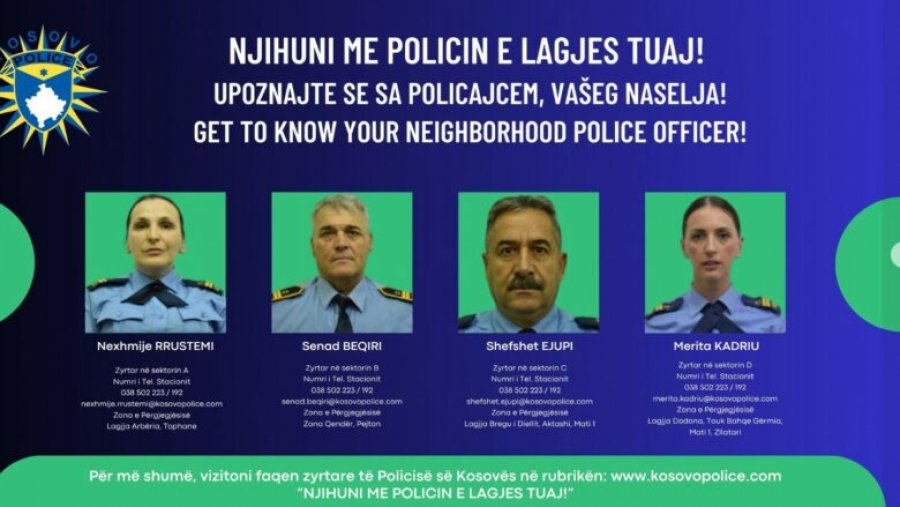 Njihuni me policin e lagjes suaj në Prishtinë