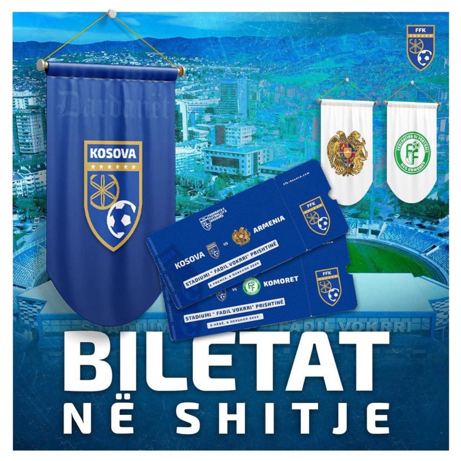 Vazhdon shitja e biletave për dy ndeshjet miqësore të Kosovës