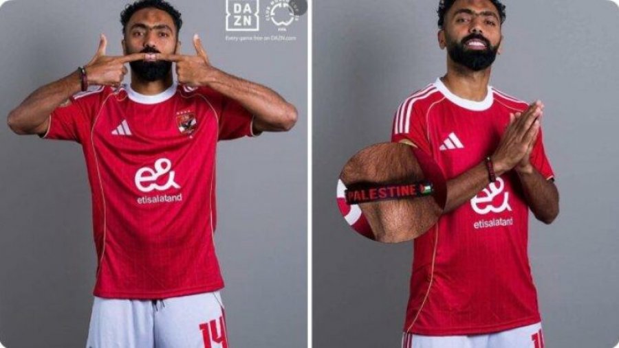 FIFA heq foton promovuese të futbollistit të Al Ahly për shkak të byzylykut “Liri për Palestinën”