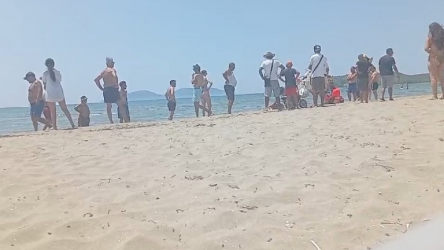 Humb jetën një pushues në plazhin e Zvërnecit në Vlorë